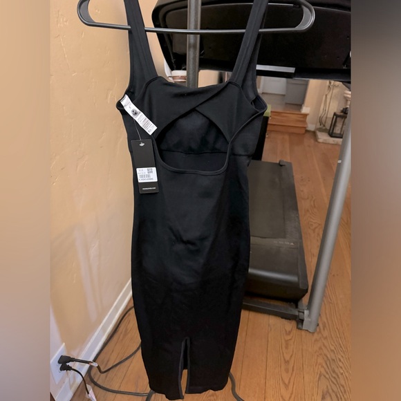 Small bulk strap back twist dress. Athleisure wear. Loungewear. Shapewear.Ribbed - Picture 1 of 12